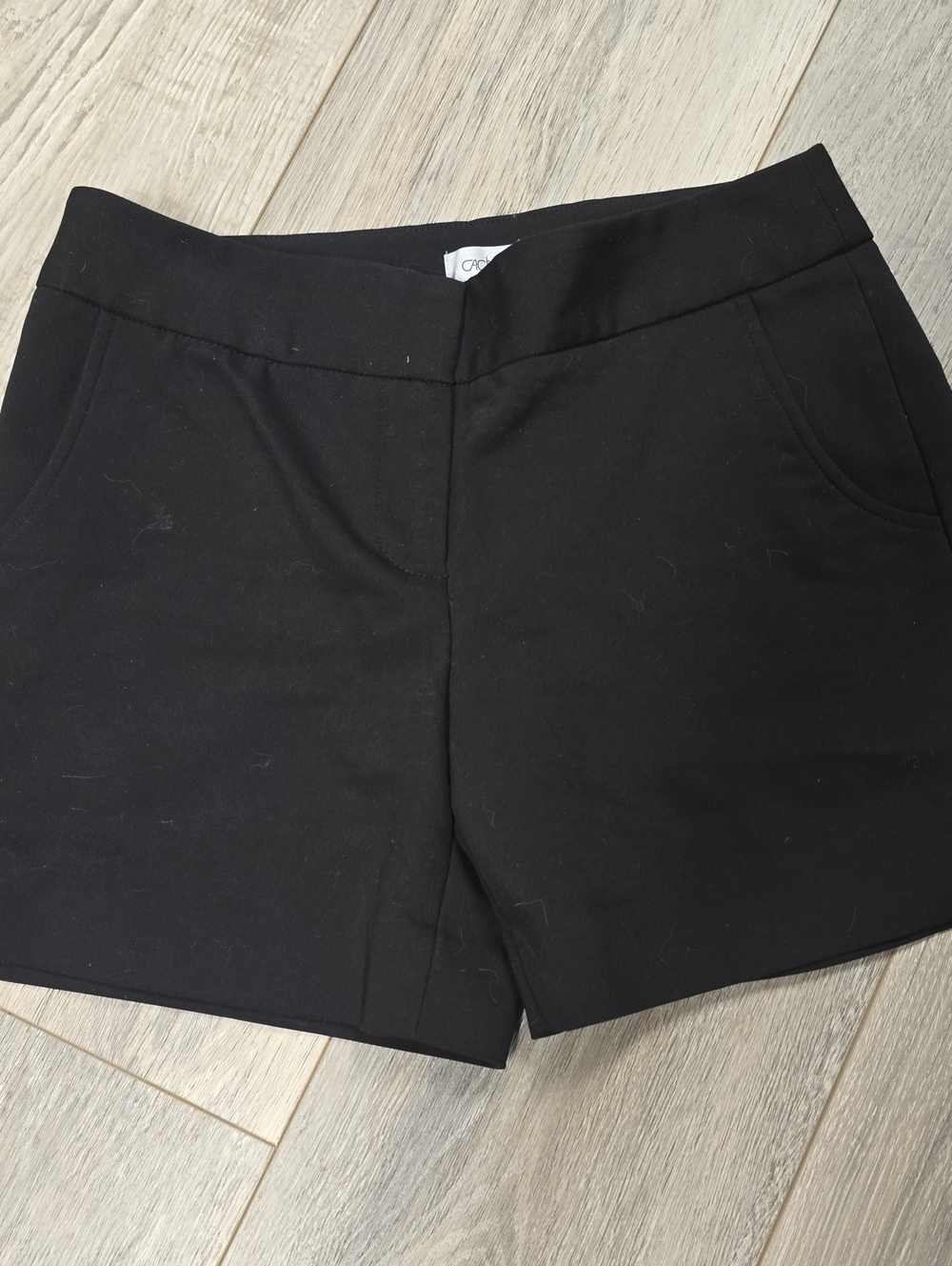 Women's High-Waist Black Tailored Shorts